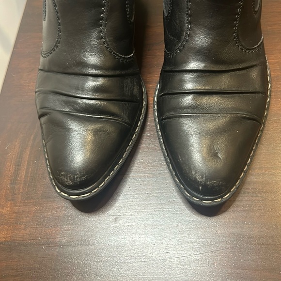 Rieker Western Ankle Bootie Slip on Black Women Size 7 - Picture 12 of 16